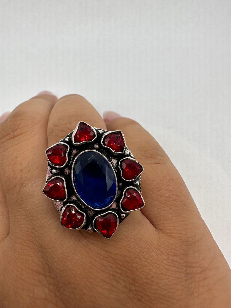 Vintage Blue Colbolt Ruby Glass Hearts Ring Size 10
https://www.etsy.com/listing/1620344933/vintage-blue-colbolt-ruby-glass-hearts Handmade Blue Heart Shaped Ring, Handmade Blue Heart Ring, Handmade Blue Heart Ring Gift, Handmade Blue Heart Ring For Gift, Vintage Gemstone Rings For Valentine's Day, Vintage Rings With Jewels As A Gift, Sapphire Rings For Valentine's Day, Blue Round Heart Ring As Gift, Unique Blue Jewelry For Valentine's Day