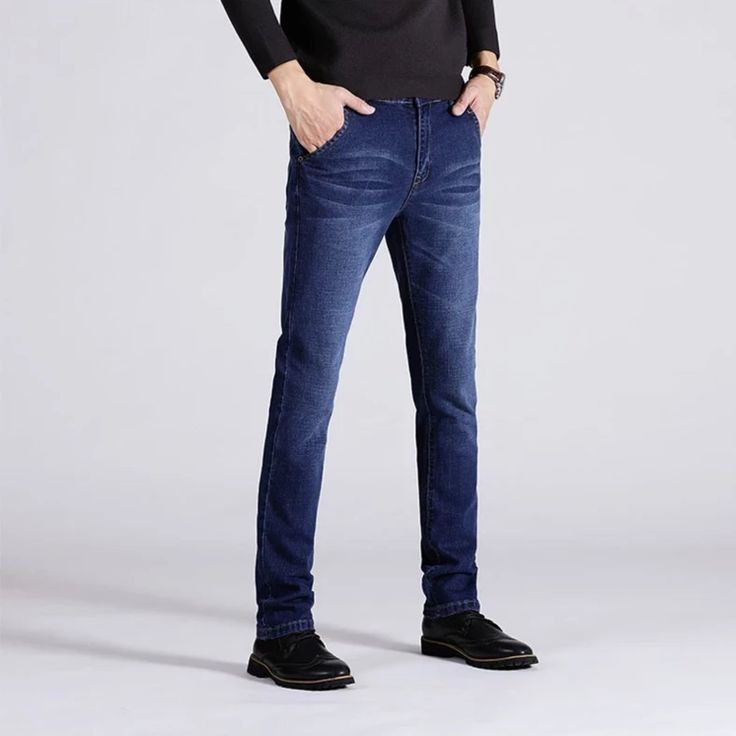 Gender: Men Item Type: Jeans Material: Denim Closure Type: Zipper Fly Wash: Medium Fit Type: Slim Waist Type: Mid Fabric Type: Softener Jeans Style: Straight Thickness: Midweight Length: Full Length Style: Casual Model Number: 1116 Pattern Type: Solid Decoration: Embroidery C: black-blue S: 28-29-30-31-32-33-34-36-38-40 Fitted Cotton Jeans For Winter, Dark Wash Cotton Jeans For Winter, Dark Wash Cotton Jeans, Winter Dark Wash Cotton Jeans, Fitted Dark Wash Jeans For Winter, Cotton Denim Blue Jeans For Winter, Denim Blue Cotton Jeans For Winter, Winter Cotton Jeans In Denim Blue, Fitted Denim Blue Jeans For Winter