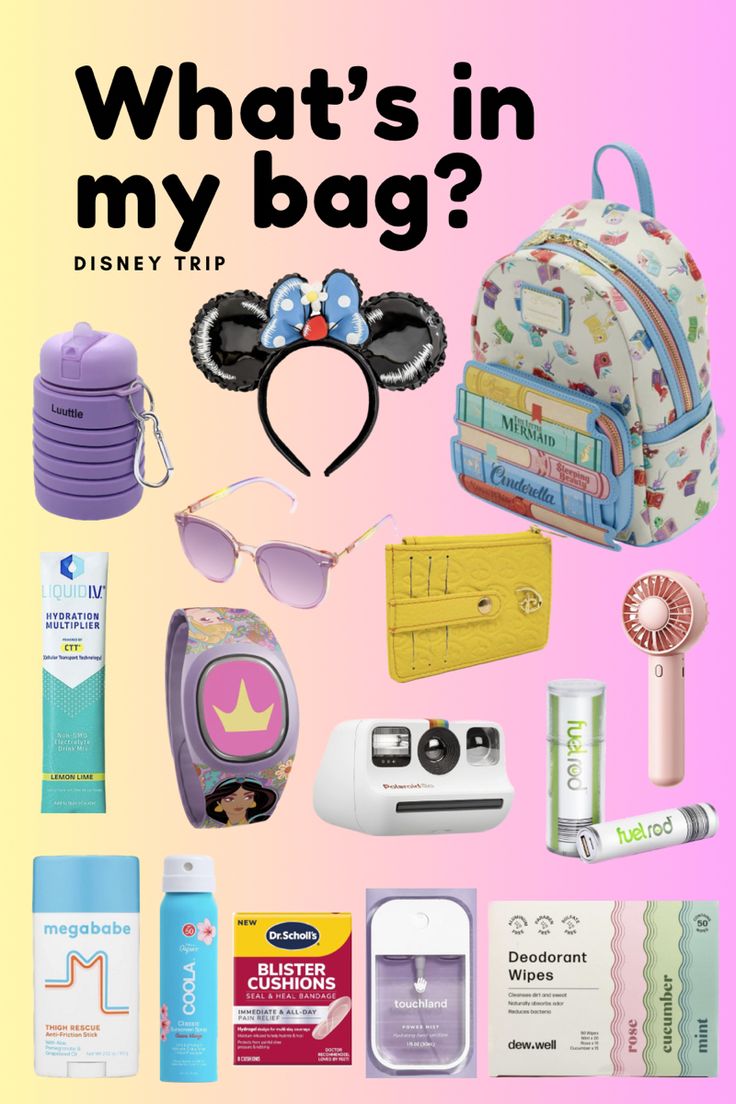 what's in my bag? disney trip with mickey mouse ears and other items