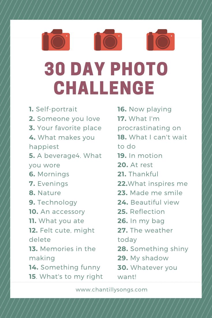 the 30 day photo challenge poster