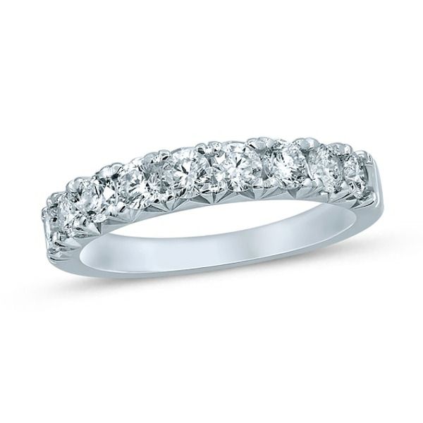 Tell her she's still the one with this bold diamond anniversary band. Crafted in 14K white gold, this timeless choice showcases nine diamonds in a dazzling row. Radiant with 1 ct. t.w. of diamonds and a brilliant buffed luster, this ring is destined to surprise and delight. Radiant Cut Brilliant Diamond Eternity Band For Anniversary, Jared Diamond, Diamond Anniversary Ring, Diamond Anniversary Bands, Jared The Galleria Of Jewelry, Diamond Anniversary Rings, Diamond Anniversary, Anniversary Bands, Precious Jewelry