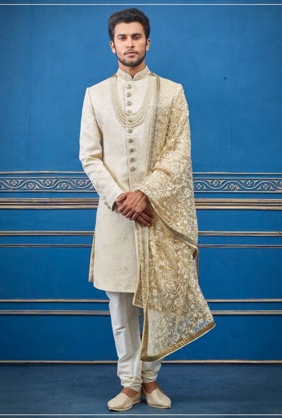 td {border: 1px solid #ccc;}br {mso-data-placement:same-cell;} Readymade Heavy Wedding Wear Sherwani. td {border: 1px solid #ccc;}br {mso-data-placement:same-cell;} Heavy Embroidered Work We will email you the measurement guide to confirm your size after the order is placed. SIZES AVAILABLE : 34,36,38,40,42,44,46,48,50,52 td {border: 1px solid #ccc;}br {mso-data-placement:same-cell;} Size Chart Size (Bare Chest) Chest (Garment) Sleeves Neck Shoulder 32 34 24 15 16.5 34 36 24.5 15.5 17 36 38 25 1 Cream Colour Sherwani For Men, Cream Churidar For Reception In Transitional Season, Cream Churidar For Reception, Cream Churidar For Diwali Reception, Transitional Cream Churidar For Reception, Off White Naqshi Sherwani For Diwali, Cream Churidar With Resham Embroidery For Reception, Cream Salwar Kameez For Reception With Traditional Drape, White Traditional Wear With Naqshi Drape