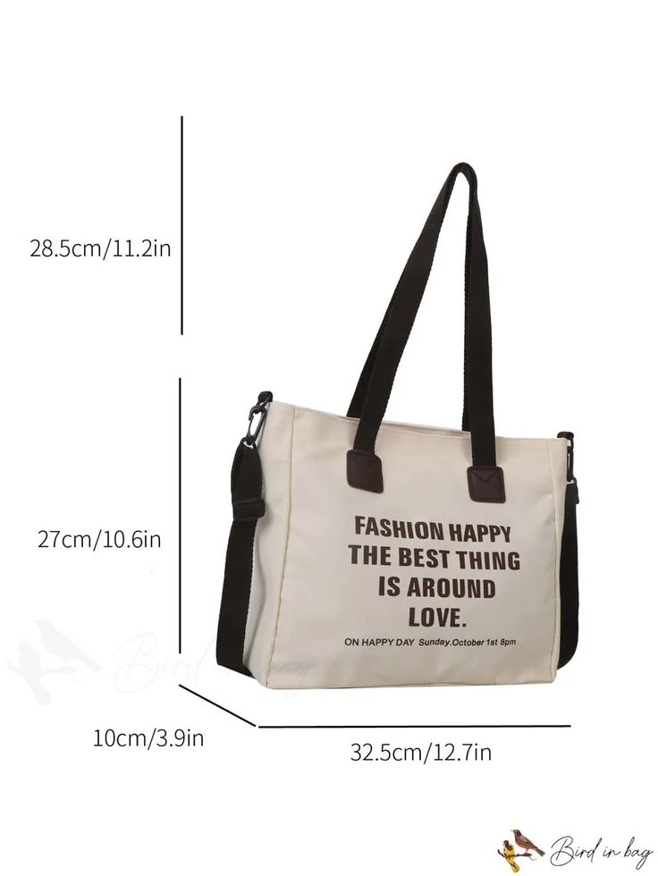 BirdinBag - Versatile Minimalist Tote Bag: Stylish, Spacious, Perfect for Students and Outdoor Activities Minimalist Tote Bag, Minimalist Tote, Word Wrap, Shoulder Tote Bag, Shoulder Tote, White Style, Womens Tote Bags, Outdoor Activities, Bag Lady