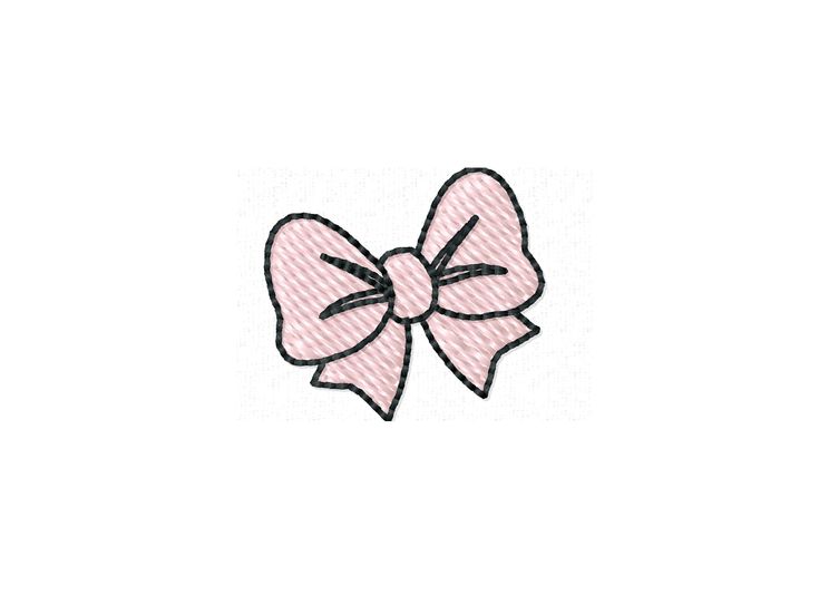 a small pink bow on a white background