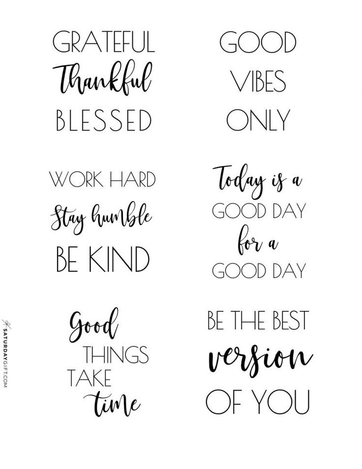 four different hand lettering styles with the words grateful, good, and be kind on them