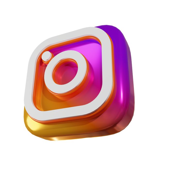 an image of a purple and orange instagram logo on a white background with no shadow