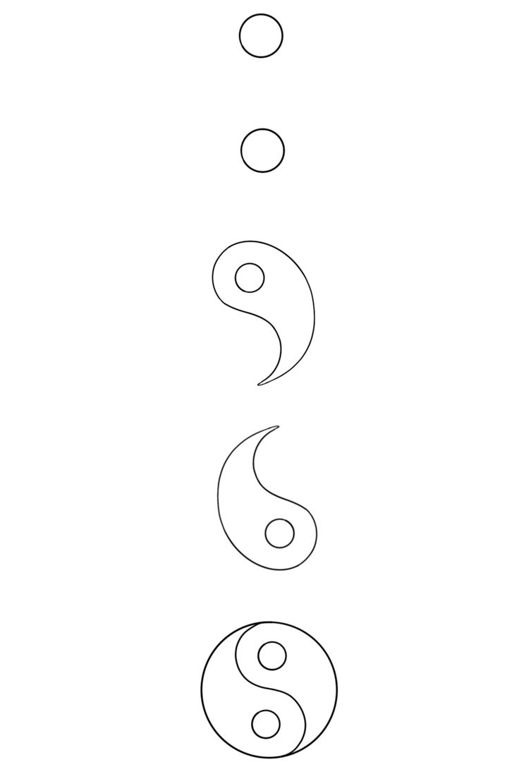 a line drawing with three circles in the middle