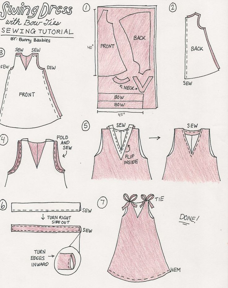 the instructions for sewing dresses are shown in this drawing