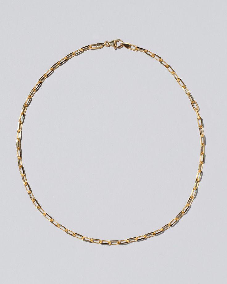 Oval link chain measures 18" long and up to 3.5mm wide Necklace fastened with lobster clasp closure Chain bracelet style made in 14k solid yellow gold Item Details This piece may be made to order, just for you, making it final sale. Please allow up to 3 weeks for us to create and ship, or visit our website to shop in-stock as-is styles that ship immediately. Edwardian Engagement Ring, Colorless Diamond, Bracelet Style, Gold Alloys, Colored Gems, Pink Gemstones, Recycled Gold, 22k Gold, Solid Yellow