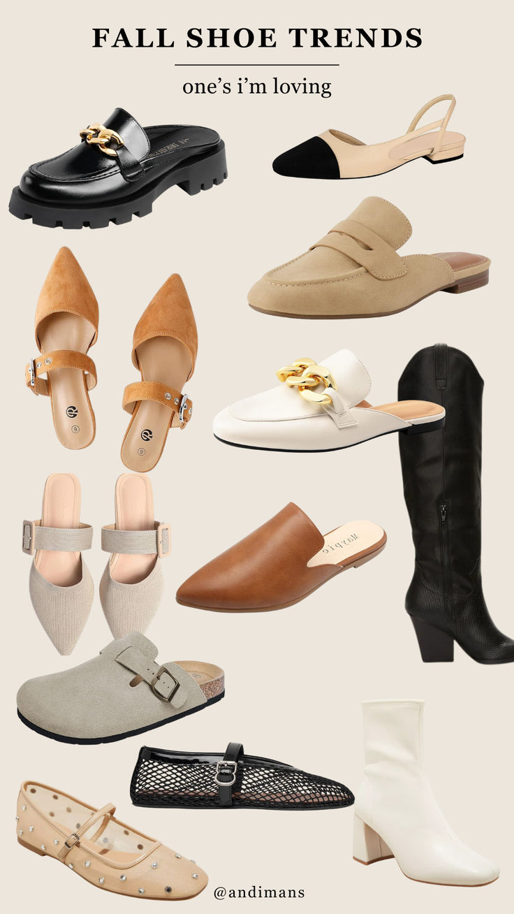 Fall shoe finds Fall 2022 Flat Shoes, Fall 2024 Shoes Women, Shoes To Wear With Fall Dresses, Shoe Guide For Women, Fall Shoe Must Haves, Trend Shoes 2024 Women, Fall Women Shoes 2024, Fall Dress Shoes For Women, Trending Fall Shoes 2024