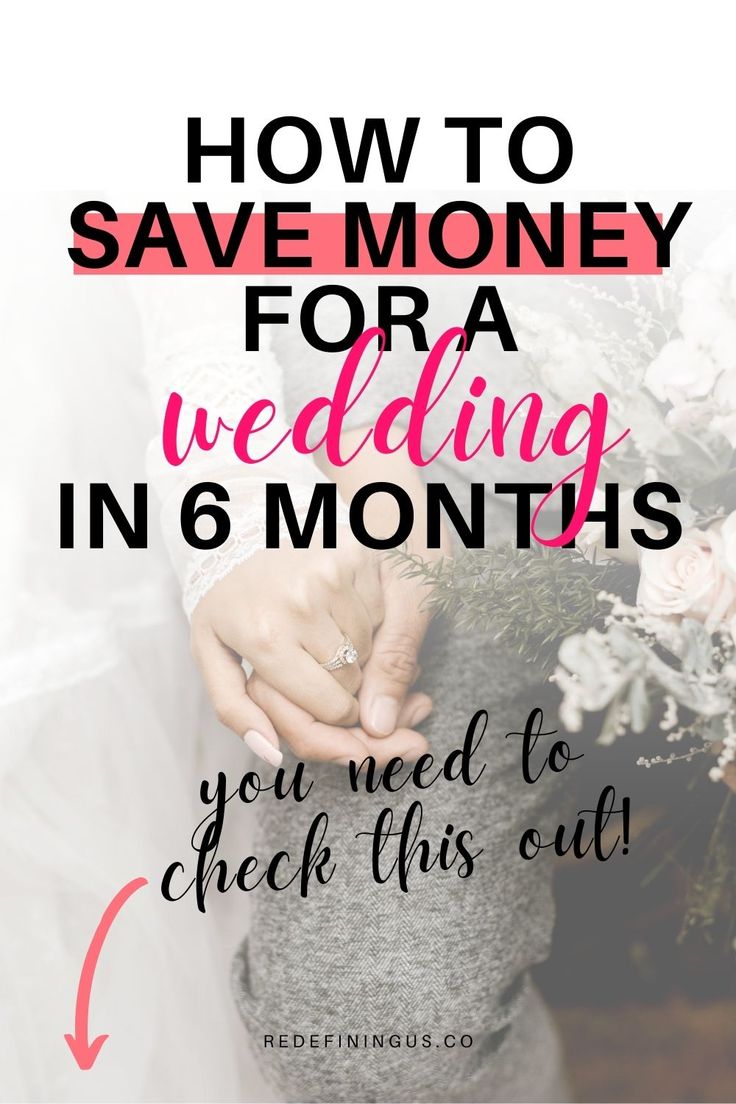 a person holding flowers with the text how to save money for a wedding in 6 months