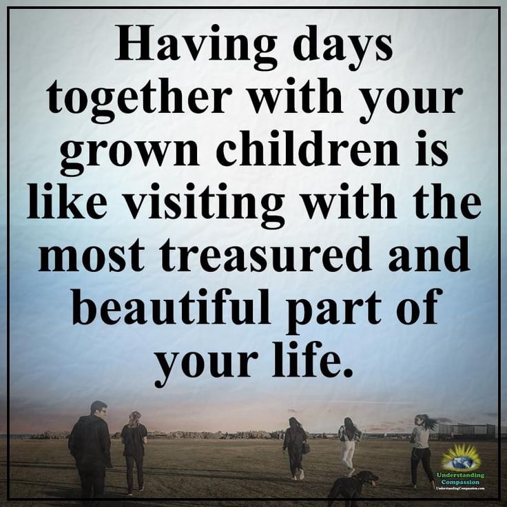 people standing in a field with the words having days together with your grown children is like visiting with the most treasure and beautiful part of your life