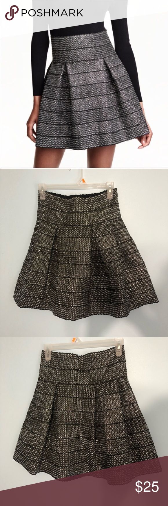 H&M Silver Glitter Black Stretchy High Waist Skirt Brand new without tags  H&M Silver glitter and black skirt  Size small Stretchy material Super cute, fun and flirty! H&M Skirts Circle & Skater Winter Party Bottoms With Skirted Design, Winter Party Skirted Bottoms, Metallic Lined Flared Skirt, Winter Party Flared Mini Skirt, Metallic Flared Skirt, Winter Party Full Skirt Bottoms, Silver Skirt For Party And Winter Season, Metallic Flared Skirt For Night Out, Metallic Lined Skirt For Evening