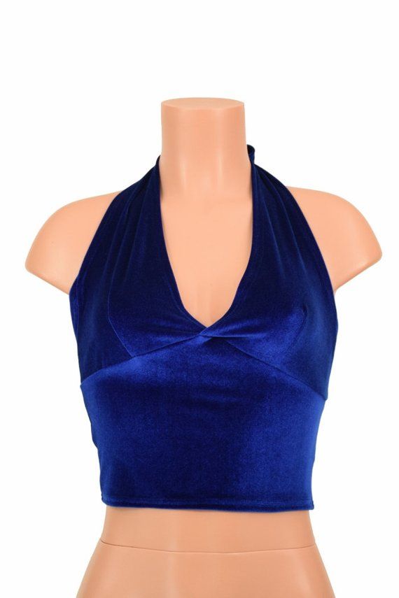 This item is made to order, please read all the way through the listing before purchasing!This adorable sapphire blue velvet halter top ties behind the neck and back for a perfect fit!Darted cups, a wide band below the bust, and a luxurious softness!Extra Small: Bust 31"-32" / Waist 24"-25" / Hips 33"-35"Small: Bust 33"-34" / Waist 26"-28" / Hips 36"-37"Medium: Bust 35"-37" /Waist 28"-31" / Hips 38"-40"Large: Bust 39"-41" / Waist 32"-34"/ Hips 41"-43"Extra Large: Bust 42"-44" / Waist 35"-37" / H Blue Fitted Backless Halter Top, Fitted Blue Backless Halter Top, Blue Tie-back Top For Party, Blue Party Tops With Tie Back, Blue Backless Party Top, Sleeveless Velvet Tops For Party, Blue Backless Halter Top For Party, Backless Blue Halter Top For Party, Velvet Halter Top