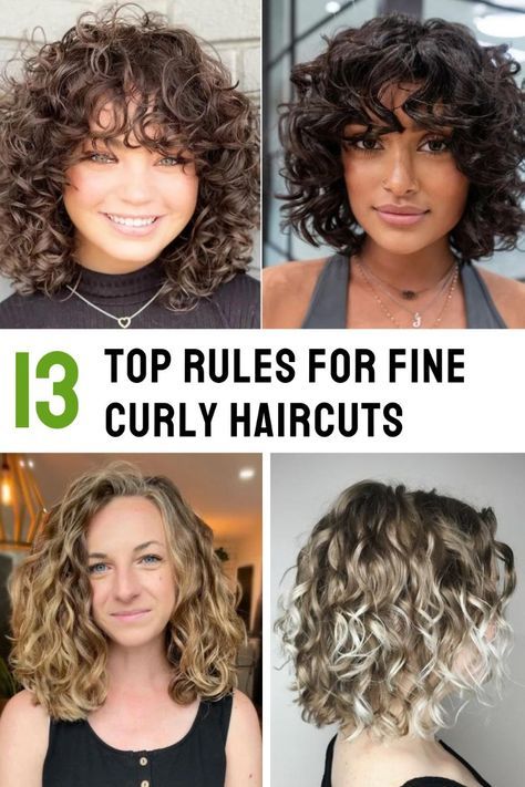 Struggling with fine curly hair? Discover the top rules for choosing the perfect haircut to boost volume and enhance your natural curls. From layering techniques to styling tips, find the perfect solution for your hair type. #finecurlyhair #haircuts #volume #curlyhair #beautytips Curly Hair Haircuts For Women, Bob For Curly Hair Natural Curls, Thinning Hair Women Hairstyles Curly, Medium Natural Curly Haircuts, 2c Curly Hair Lob, Curly 2b Haircut, Haircuts For Curly Hair Over 50, Layered Medium Length Curly Hair, Shorter Haircuts For Curly Hair