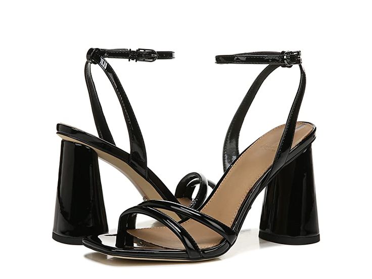 Sam Edelman Sandals, Ankle Strap Sandals Heels, Asics Running Shoes, Buckled Heels, Black Shoes Women, Black Leather Sandals, Heeled Sandal, Only Shoes, Ankle Strap Heels