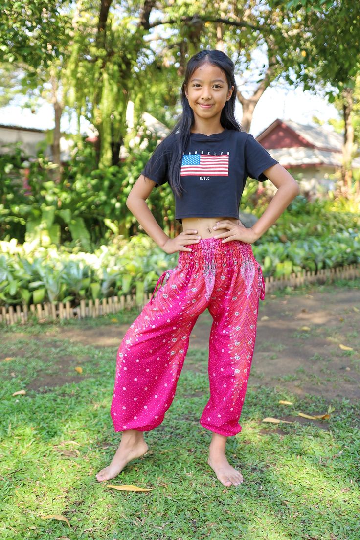 Thailand Pants, Peacock Pants, Harem Yoga Pants, Kids Harem Pants, Baby Harem Pants, Thai Pants, Bohemian Pants, Comfy Clothing, Festival Pants