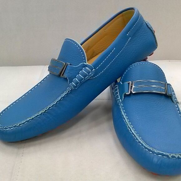 Size 12 Never Worn Re-Poshed No Low Ball Offers, I Will Decline. Blue Leather Sole Slip-on Moccasins, Blue Slip-on Moccasins, Blue Slip-on Loafers For Fall, Blue Flat Slip-on Moccasins, Blue Slip-on Business Moccasins, Blue Slip-on Moccasins For Business, Blue Leather Sole Loafers For Business Casual, Blue Loafers With Leather Sole For Business Casual, Blue Slip-on Moccasins For Spring