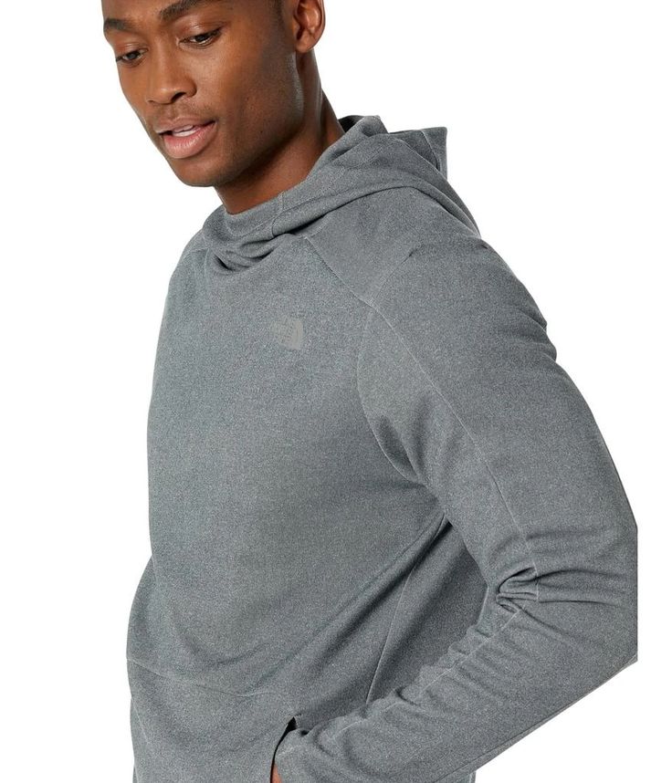 Please note, the logo and hardware color may vary in styles marked as Prior Season..Stay warm and cozy in The North Face® EA Big Pine Midweight Hoodie..Sustainably-conscious EcoActive material is ultra-soft next to skin..Three-piece hood with raglan sleeves..Invisible-zip kangaroo hand pocket..Ultraviolet Protection Factor (UPF) 40+..Heat transfer logo on left chest..100% Polyester..Machine wash..Imported..Product measurements were taken using size MD. Please note that measurements may vary by size..Measurements: Length: 30 in Sleeve Length: 28 in Athleisure Hoodie For Cold Weather And Fall, Functional Fleece Hoodie For Fall, Functional Fall Fleece Hoodie, Functional Hoodie With Drawstring Hood For Fall, Winter Athleisure Hoodie For Cold Weather, Cozy Winter Hoodie Activewear, Cozy Winter Activewear Hoodie, Fall Athletic Heather Hoodie With Double-lined Hood, Gray Hoodie With Drawstring For Cold Weather