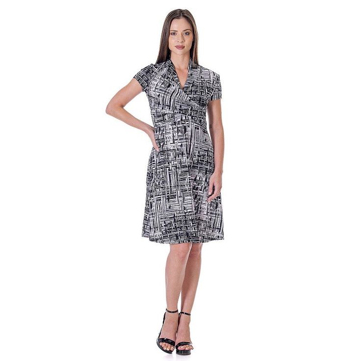 Be prepared for your next event with this women's 24Seven Comfort V-neck rouched wrap dress.Click on this WOMEN'S GUIDE to find the perfect fit and more! Be prepared for your next event with this women's 24Seven Comfort Apparel V-neck rouched wrap dress.Click on this WOMEN'S GUIDE to find the perfect fit and more! FEATURES Faux-wrap silhouette Soft fabric with stretch Straight hem Pullover styling Short sleeves V-neckFIT & SIZING 41-in. length from shoulder to hem Midi length hits below the knee Short Styles, Dress Clothes For Women, Be Prepared, Pullover Styling, Midi Length, Fabric Care, Gender Female, Polyester Spandex, Soft Fabric