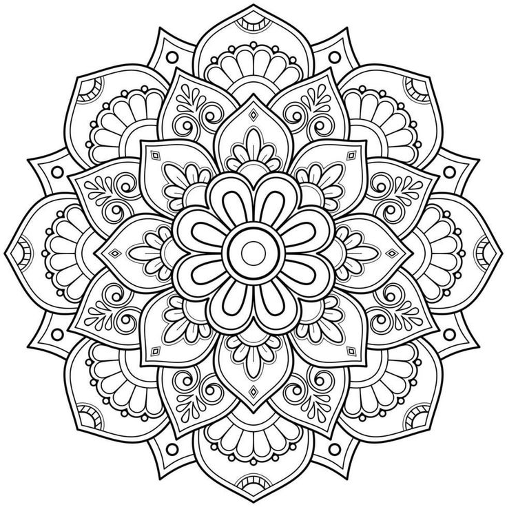 coloringmasterpiece #intricatedesigns #kidsco Intricate Coloring Pages, Mandala Printable, Easy Mandala Drawing, Adult Colouring Printables, Mandala Stencils, Mode Crochet, Adult Coloring Designs, Pattern Coloring Pages, Mandala Design Pattern