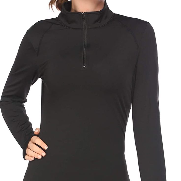 Quick Dry Moisture-Wicking Fabric. Black - S Mock Turtleneck Collar, Breathable Back Mesh Patchwork & Front Half-Zipper. Long Sleeve Workout Shirts - Half Zip Pullover - Fitness Yoga Tops - Athletic Running Shirts - Sport Hiking Clothes - Raglan Baseball Tee - Exercise Activewear - Dry Fit Gym Shirts Apparel Comes From A Smoke Free, Pet Free Home. If You Have Any Questions, Leave A Comment. Black Stretch Half-zip Top, Versatile Black Half-zip Top, Black Sports Top With Zipper Closure, Black Sports Tops With Zipper Closure, Black High Stretch Top With Zipper Closure, Functional Black Tops With Zipper Closure, Black Stretch Tops With Zip Fly, Long Sleeve Workout Shirt, Hiking Clothes