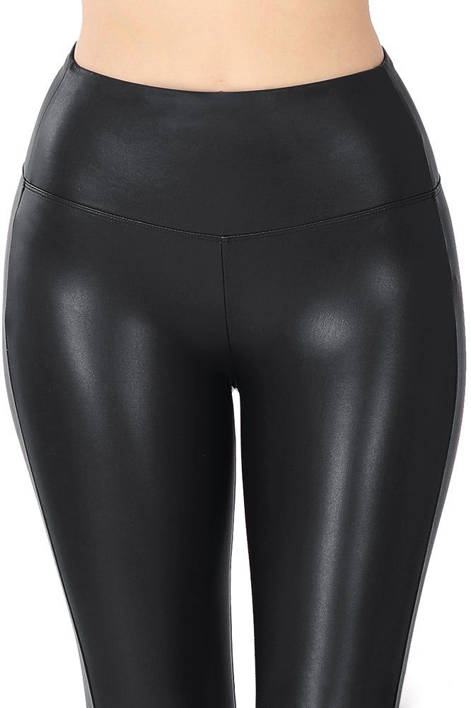 Soft stretchy comfortable wet look faux leather leggings. High waist stylish full length pants that are great for any occasion. Non see through, slim tight with tummy control. 4 way stretch.   Fabric: 95% Polyester | 5% Spandex   Faux Leather Leggings Design   4 Way Stretch | High Waist   Hand Wash Recommended   Lay Flat Measurements:  Small Length:34.5", Inseam:26", Waist:12" Medium Length:35.5", Inseam:26", Waist:13"   Large Length:36", Inseam:26.5", Waist:14"   XL Length:36.5", Inse Full Length Pants, Latex Leggings, Wet Look, Leggings Design, 4 Way Stretch Fabric, Faux Leather Leggings, Leather Leggings, Leggings Fashion, Medium Length