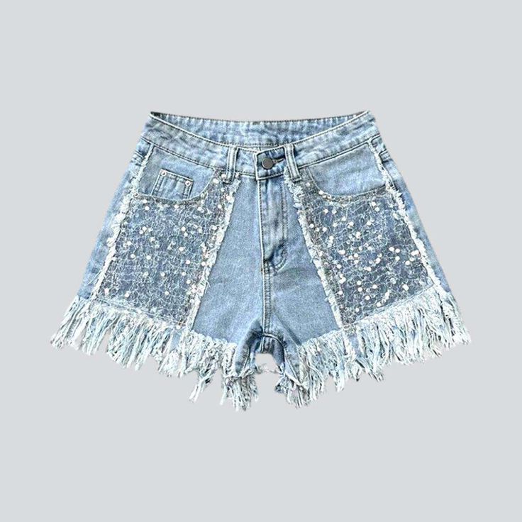 High Waist Jean Shorts For Spring Party, Trendy Jean Shorts For Party, Denim Shorts For Night Out, Trendy Summer Party Jean Shorts, Denim Jean Shorts For Night Out, Party Cutoff Denim Shorts, Party Jean Shorts For Spring, Summer Party Cutoff Bottoms, Spring Party Jean Shorts