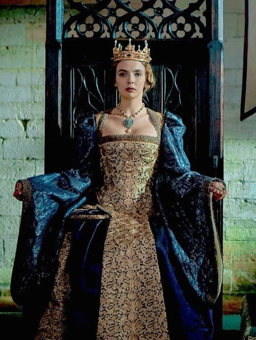 Elizabeth Of York, Medieval Princess, The White Princess, Queen Costume, Jodie Comer, White Princess, Costume Drama, Medieval Dress, Medieval Clothing