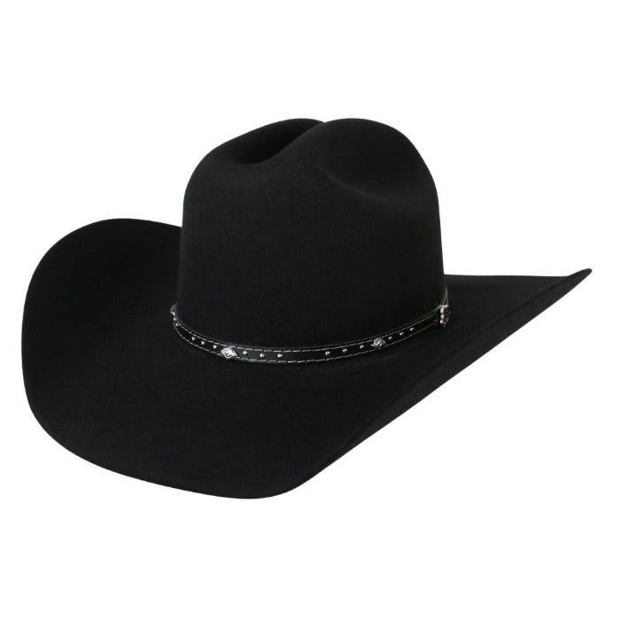 Cattleman crease crown Black band with Justin logo concho Leather sweatband 4" brim Black Cowgirl Hats, Cowboy Hats Black, Cow Girl Hats, Black Sombrero, Black Cowgirl Hat, Cattleman Hat, Western Pleasure Outfit, Hat Styling, Cowboy Hat Black