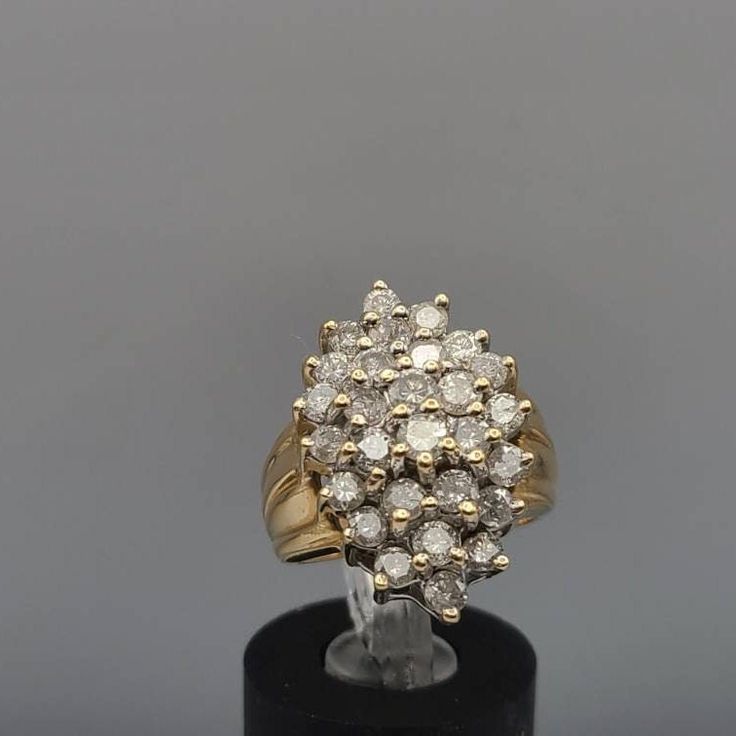 Vintage Estate 14k Yellow Gold 1.96ct. T.w. Diamond Cluster Ring Size 4 Item w#2711 Clean and polished to newer condition  Marked 14k 1.96 carat total weight Diamonds  Color I J Clarity I, I2 6.8 grams Round cut Genuine Natural Diamonds American Appraisal Association Estimated Retail replacement value $1125.00 Appraisal Included. We will provide 1 free complimentary sizing on this ring. Please notify us if sizing is needed prior to purchase so we may update the shipping time. Sizing will delay s Bethlehem Pa, 2024 Vision, Diamond Cluster Ring, Multi Stone Ring, Diamond Cluster, Multi Stone, Cluster Ring, Estate Jewelry, Stone Rings