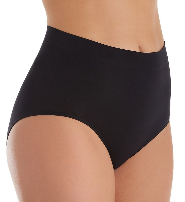 This lightweight shaping brief smooths and flattens your tummy, and features a seamless finish so there are no panty lines. Made of polyamide/elastane. Self-lined waistband is bonded to interior. Covered elastic along leg openings for a custom fit. Front panel targets and flattens the tummy. Target areas: tummy, waist, hips and rear. Seamless. High rise. Panties provide moderate rear coverage. 4-way stretch for comfort. Smooth knit surface - clothes don't stick. Sewn-in crotch for comfort. Tagle Micro-elastic Solid Color Shapewear Bottoms, Sleek Seamless Shapewear, Sleek Stretch Shapewear With Seamless Construction, Elegant Solid Bottoms With Contoured Waistband, Micro-elastic Smoothing Solid Bottoms, Solid Smoothing Brief Bottoms, Compressive Solid Color Sleek Shapewear, Elegant Smoothing Stretch Shapewear, Sleek Compressive Solid Color Shapewear