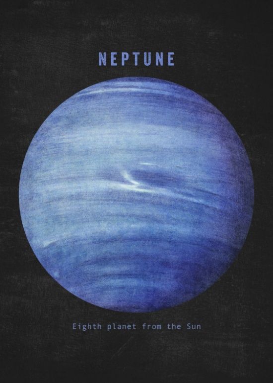 the cover art for neptune's eighth planet from the sun, which is shown