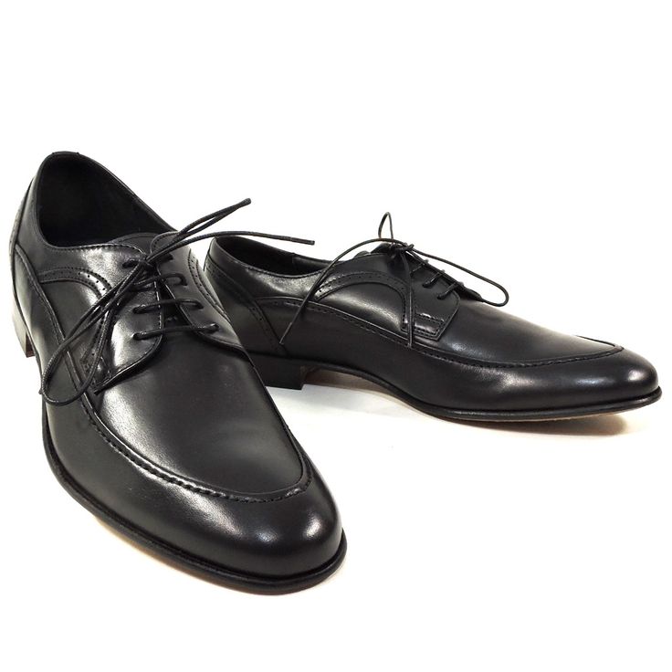 Made In Italy Leather Upper Leather Lining Leather Sole Hand Made Shoes Black Leather Shoes With Goodyear Welted Almond Toe, Black Leather Almond Toe Shoes For Business Casual, Black Leather Shoes With Leather Lining For Business Casual, Black Almond Toe Leather Shoes For Business Casual, Black Almond Toe Leather Shoes For Business, Plain Toe Black Business Dress Shoes, Black Plain Toe Business Dress Shoes, Black Plain Toe Dress Shoes For Business, Black Leather Dress Shoes For Business