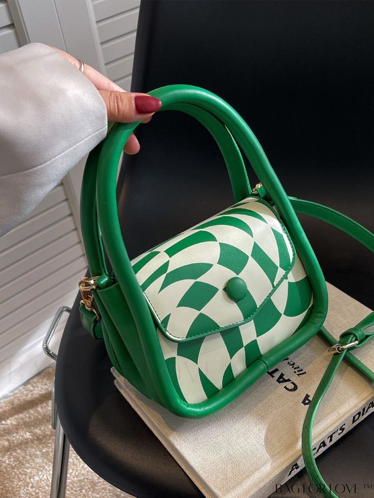 BagForLove - Compact Geometric Colorblock Square Bag Product Description Color Green Type Square Bag Bag Size Mini Strap Type Double Handle Pattern Type Geometric Style Fashionable Material PU Leather Size Chart INCH CM Strap Length Bag Length Bag Width Bag Height Handle Height 47.2 inch 7.1 inch 2.8 inch 5.5 inch 4.7 inch Strap Length Bag Length Bag Width Bag Height Handle Height 120 cm 18 cm 7 cm 14 cm 12 cm Details Pictures Similar Products h2 { text-align: center; } /* æ¢è¡ */ li{ white-sp Retro Green Shoulder Bag With Large Capacity, Green Retro Crossbody Shoulder Bag, Retro Green Crossbody Shoulder Bag, Retro Green Bag With Removable Pouch, Retro Green Tote Shoulder Bag, Retro Green Satchel Shoulder Bag, Retro Green Shoulder Bag Satchel, Retro Green Shoulder Satchel, Retro Green Tote Bag