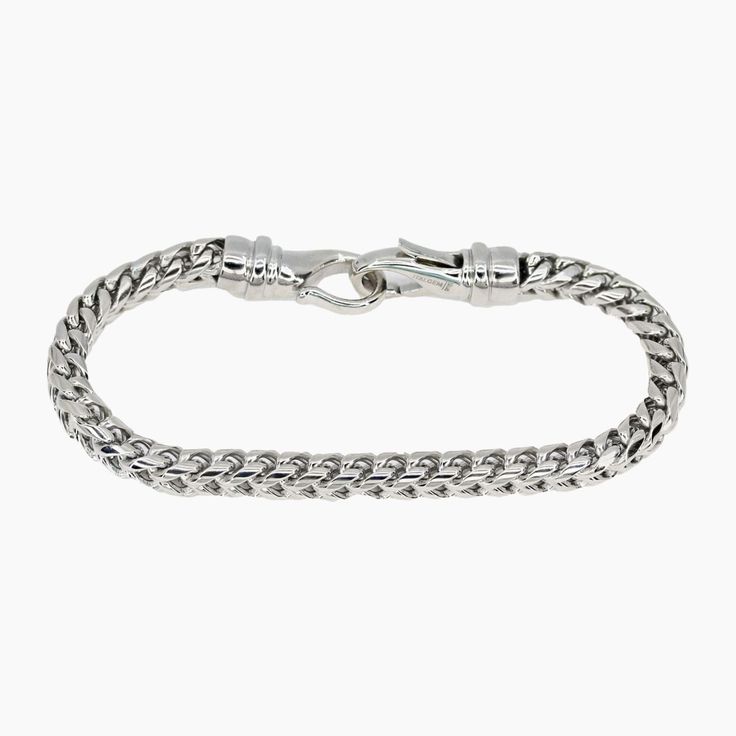 Italgem Steel Bracelets,Men's Italgem Stainless Steel Round Franco Men's Bracelet Classic White Gold Cuban Link Sterling Silver Bracelet, Classic Chain Tennis Bracelet, Classic Silver Stainless Steel Bracelets, Classic Silver Stainless Steel Chain Bracelet, Classic Silver Cuban Link Bracelet With Stainless Steel Clasp, Elegant Sterling Silver Cuban Link Bracelet With Polished Finish, Classic Cuban Link Bracelets For Everyday, Classic Cuban Link Bracelet For Everyday, Luxury Silver Metal Cuban Link Bracelet