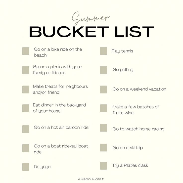 the bucket list is shown in black and white