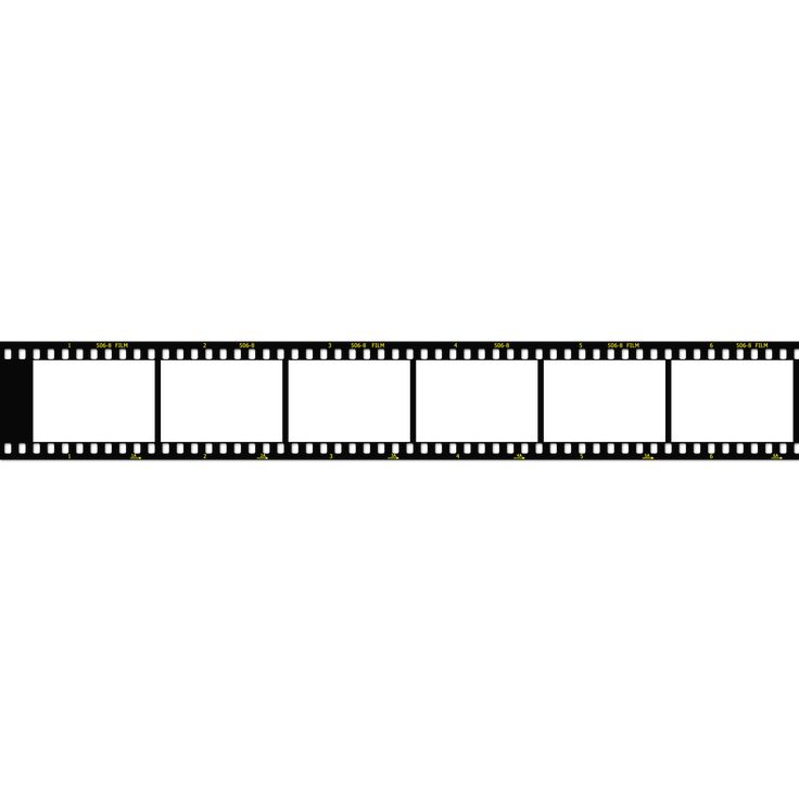 a black and white film strip on a white background