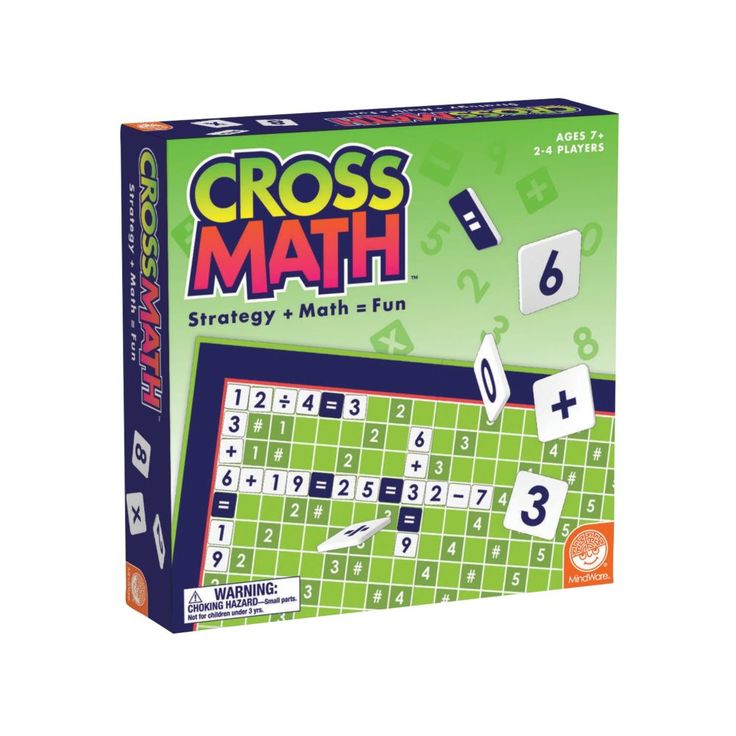 the cross math game is on display