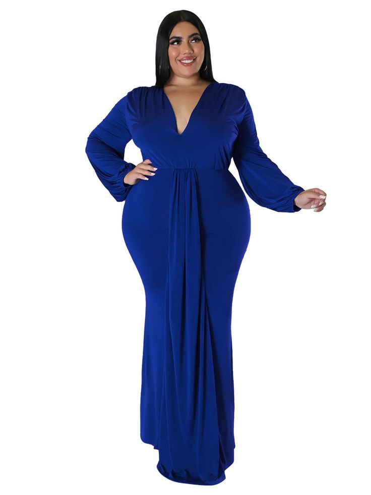 Material: Made of 95% Polyester and Spandex.Feature: Plus size. long sleeve. v-neck. solid color. ruched. bodycon. maxi dress. Unique style makes you fashionable.Style: Casual Bodycon Long Sleeve Ruched Maxi Dress, Stretch Long Sleeve Solid Color Maxi Dress, Ruched V-neck Maxi Dress, Stretch Long Sleeve Maxi Dress In Solid Color, Stretch V-neck Solid Color Maxi Dress, Solid Color Stretch Maxi Dress With Long Sleeves, Stretch V-neck Maxi Dress In Solid Color, Stretch Solid Color V-neck Maxi Dress, Stretch V-neck Maxi Dress