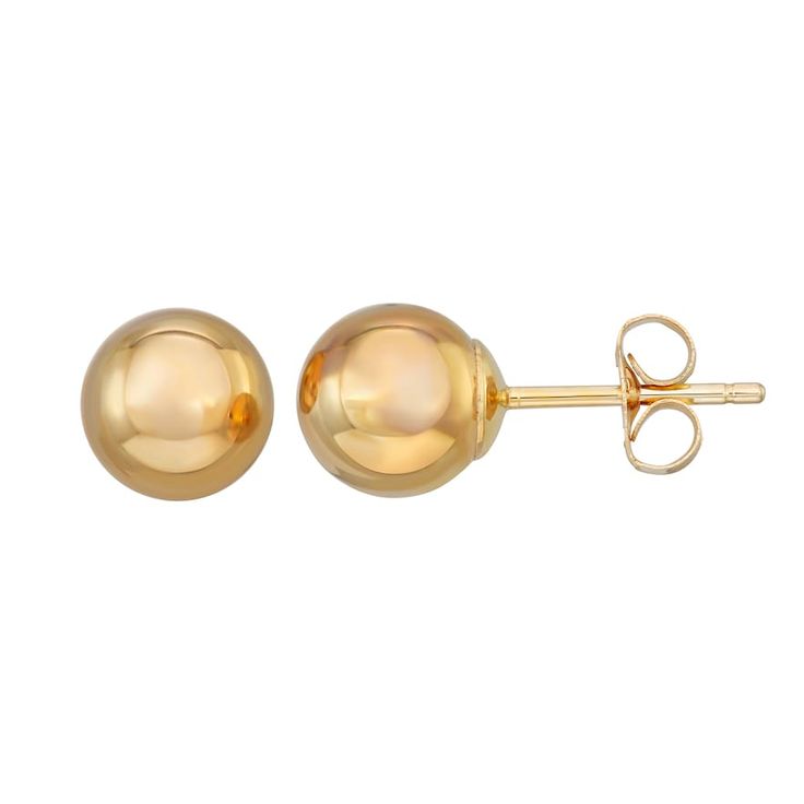 You will love the simple, delicate style of these gold ball stud earrings. You will love the simple, delicate style of these gold ball stud earrings. EARRING DETAILS Length: 6 mm Backings: post Metal: 18k gold Finish: polished Nickel free Packaging: boxed  Size: One Size. Color: Yellow. Gender: female. Age Group: adult. Gold Earrings Stud, Ball Stud Earrings, Post Metal, Earrings Stud, Lace Thong, Gold Earrings Studs, Gold Studs, Jewelry Earrings Studs, Polished Nickel