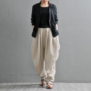 High-Quality Linen Harem Pants Loose-Fit Hippie Pants for Women in White Beige One Size - Morimiss.com Heram Pants Women, Dnd Pants, Heram Pant, Heram Pants, Clothing Wrinkles, Dnd Clothing, Pant Patterns, Groovy Clothes, Women In White