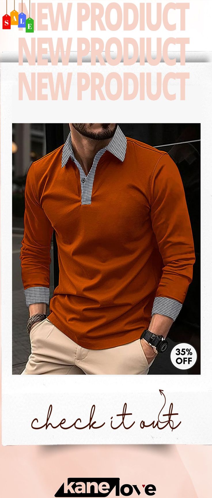 Men Fashion Casual Basic Plaid Print Lapel Long Sleeve Polo Shirt Casual Long Sleeve Polo Shirt, Classic Polo Collar Shirt For Fall, Polo Collar Shirt For Workwear In Fall, Fall Polo Collar Shirt For Workwear, Fall Workwear Shirt With Polo Collar, Elegant Brown Long Sleeve Top For Business, Long Sleeve Cotton Polo Shirt For Business Casual, Long Sleeve Polo Shirt For Workwear, Classic Long Sleeve Polo Shirt For Spring