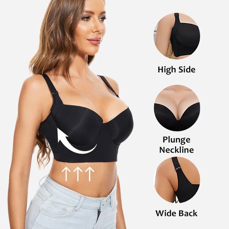 Discover the ultimate solution to your undergarment needs with our Push Up Back Smoothing Bra that comes with integrated shapewear, crafted to provide unmatched support and comfort throughout your day. Here’s why our bra is a must-have in your wardrobe. Elevate your confidence with our bra that blends the best of shapewear and traditional bras, providing you with a seamless, sculpted look. It’s more than just a bra; it’s a boost of confidence built for the real you. Features: Top-Graded Shaping Bra Models, Black B, Confidence Building, Shapewear, Push Up, Must Haves, Confidence, Models, Bra