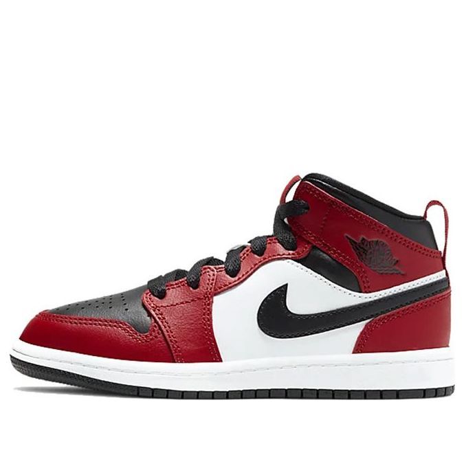 Air Jordan 1 Mid PS 'Chicago Black Toe' Black/Gym Red/Black 640734-069 Breathable Mid-top Jordan Training Shoes, University Red Jordan Shoes With Branded Insole, Urban Jordan Sports Shoes With Round Toe, University Red Jordan Shoes, University Red Mid-top Jordan Shoes For Streetwear, University Red High-top Sneakers For Sports Events, University Red Basketball Shoes For Streetwear, University Red Casual Sneakers For Sports Events, University Red Mid-top Basketball Shoes For Streetwear