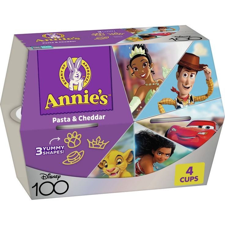 an image of the box for annie's pasta and cheddar movie series