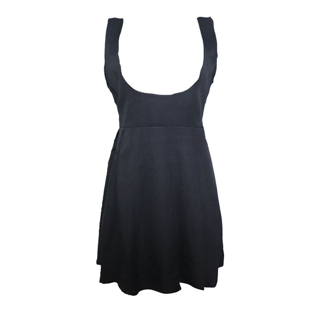 Romildi Black Pleated Mini Dress Women Kawaii Vintage Preppy Style High Waist Sleeveless Strap Dress for Girls Korean Fashion Casual Black Sleeveless Backless Dress, Sleeveless Lined Mini Dress, Black Scoop Neck Mini Dress For Party, Sleeveless Cotton Dress For Night Out, Sleeveless Cotton Mini Dress For Party, Black Sleeveless Mini Sundress, Black Fitted Sleeveless Sundress, Black Mini Sundress Sleeveless, Black Sleeveless Sundress For Daywear