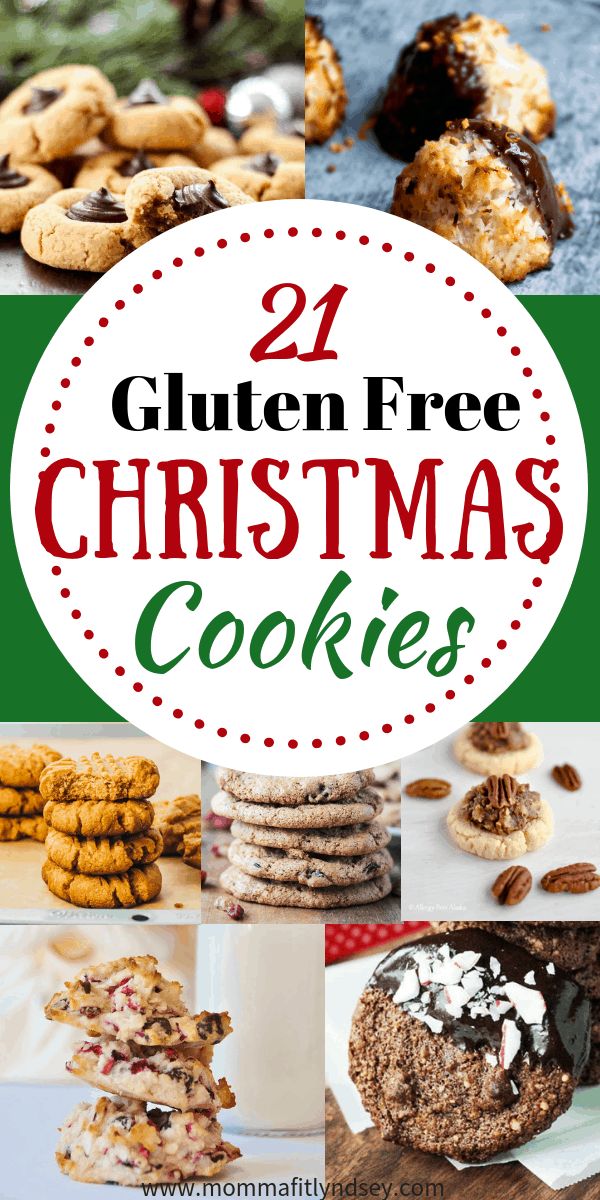 christmas cookies with the words, 24 yummy gluen - free christmas cookies