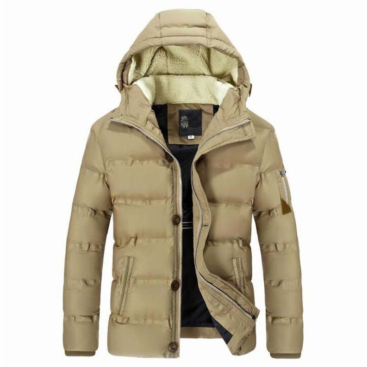 Autumn & Winter Casual Jacket With Hood For Men - Zorket Warm Beige Hooded Jacket For Winter, Warm Hooded Jacket For Winter Outdoor, Warm Hooded Jacket For Outdoor Winter Activities, Khaki Hooded Jacket For Winter Outdoor Activities, Hooded Beige Parka For Winter, Beige Hooded Parka For Winter, Beige Hooded Jacket For Winter Outdoor Activities, Beige Hooded Jacket For Outdoor Winter Activities, Outdoor Beige Hooded Jacket For Winter