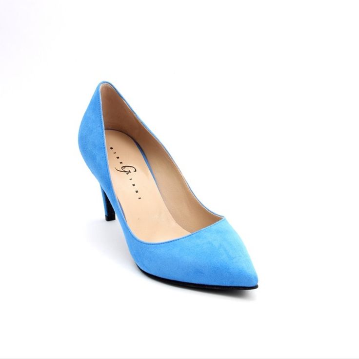 3367y The Perfect Pump For Pairing With Your Entire Wardrobe! Upper: Suede Inner: Leather Lining, Leather Insole Heel: 3 Inches High Sole Has Non-Slip Rubber Patch Amazingly Comfortable, Stylish And Chic Made In Italy Elegant Blue Heels For Office, Elegant Blue Heels For Spring, Elegant Blue Spring Heels, Elegant Blue Heels For Work, Elegant Light Blue Heels For Formal Occasions, Fitted Blue Heels With Removable Insole, Blue Heels For Work, Fitted Blue Low Heel Heels, Elegant Light Blue Low Heel Heels